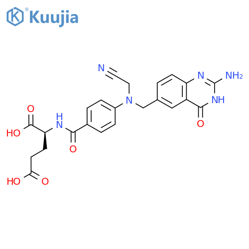 N(10)-(cyanomethyl)-5,8-dideazafolic acid structure
