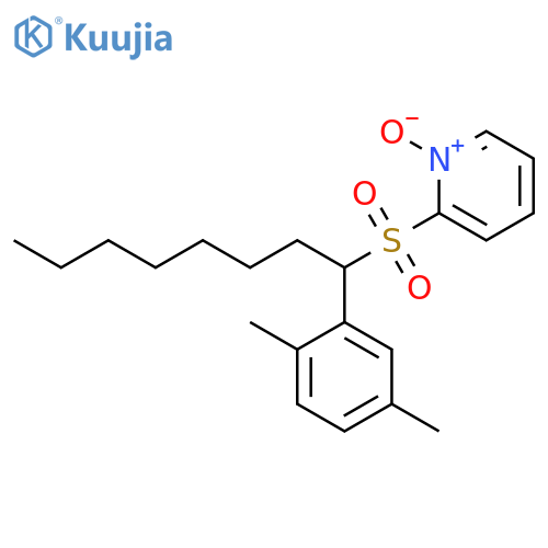 Pyridine, 2-[[1-(2,5-dimethylphenyl)octyl]sulfonyl]-, 1-oxide structure