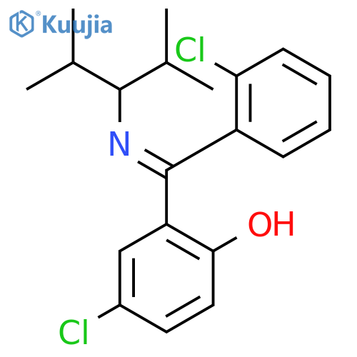 Phenol,4-chloro-2-[(2-chlorophenyl)[[2-methyl-1-(1-methylethyl)propyl]imino]methyl]- structure