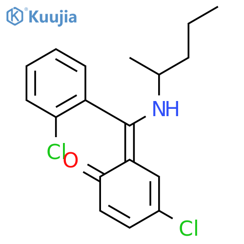 (6Z)-4-chloro-6-{(2-chlorophenyl)[(1-methylbutyl)amino]methylidene}cyclohexa-2,4-dien-1-one structure