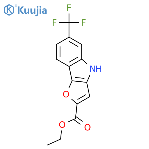 Ethyl 6-(trifluoromethyl)-4H-furo[3,2-B]indole-2-carboxylate structure