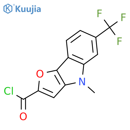 4H-Furo[3,2-b]indole-2-carbonyl chloride, 4-methyl-6-(trifluoromethyl)- structure