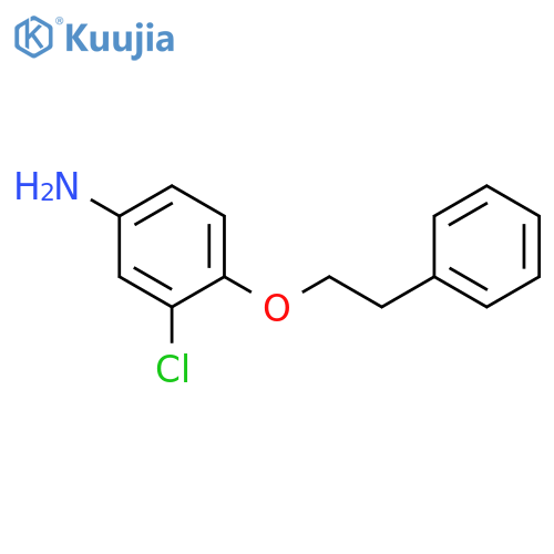 BENZENAMINE, 3-CHLORO-4-(2-PHENYLETHOXY)- structure