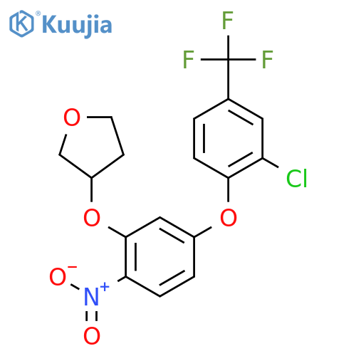 Furan,3-[5-[2-chloro-4-(trifluoromethyl)phenoxy]-2-nitrophenoxy]tetrahydro- structure