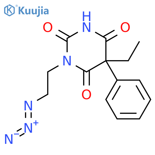 2,4,6(1H,3H,5H)-Pyrimidinetrione, 1-(2-azidoethyl)-5-ethyl-5-phenyl- structure