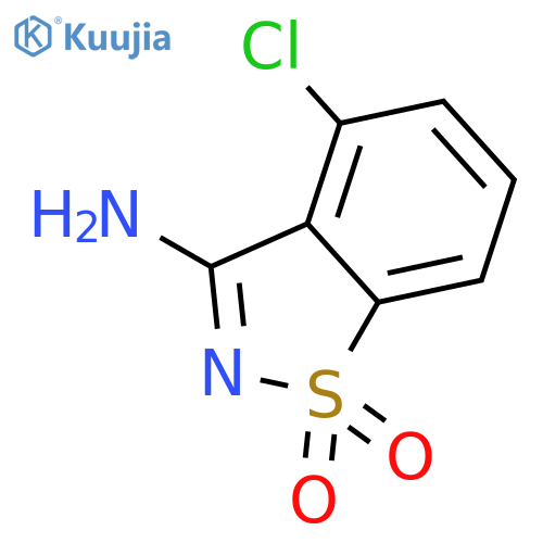 1,2-Benzisothiazol-3-amine, 4-chloro-, 1,1-dioxide structure