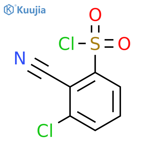 3-chloro-2-cyanobenzene-1-sulfonyl chloride structure