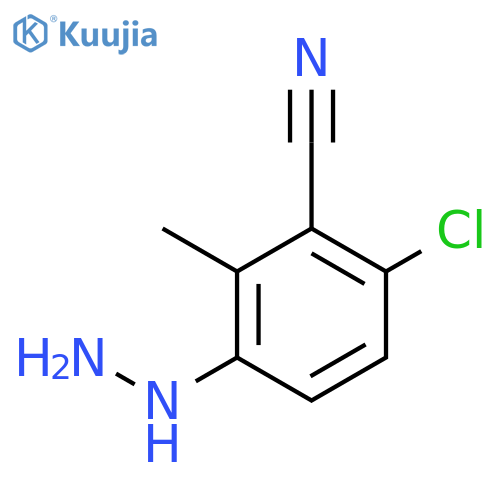 Benzonitrile, 6-chloro-3-hydrazino-2-methyl- structure