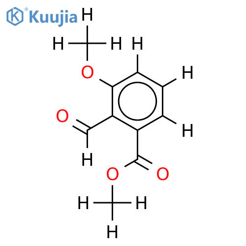 Me ether,Me ester-2-Formyl-3-hydroxybenzoic acid structure