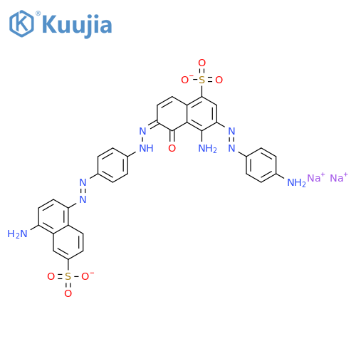 disodium 4-amino-3-[(4-aminophenyl)azo]-6-[[4-[[4-amino-6(or 7)-sulphonatonaphthyl]azo]phenyl]azo]-5-hydroxynaphthalene-1-sulphonate structure
