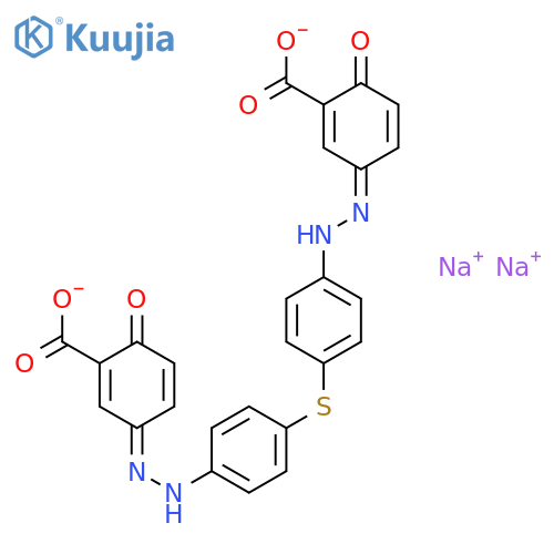 Benzoic acid,3,3'-[thiobis(phenylene-2,1-diazenediyl)]bis[6-hydroxy-, sodium salt (1:2) structure