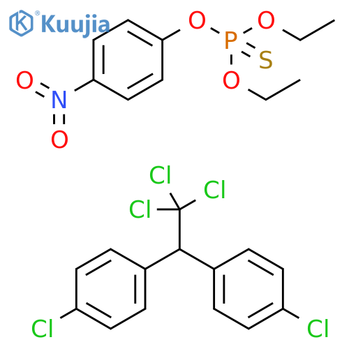 Phosphorothioic acid, O,O-diethyl O-(4-nitrophenyl) ester, mixt. with 1,1'-(2,2,2-trichloroethylidene)bis[4-chlorobenzene] (9CI) structure