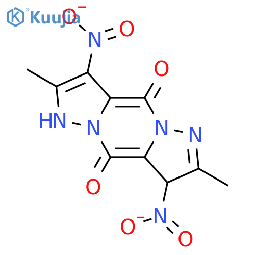 2,7-dimethyl-3,8-dinitro-4H,9H-dipyrazolo[1,5-a:1'',5''-d]pyrazine-4,9-dione structure