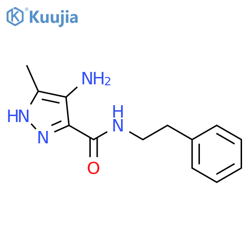 1H-PYRAZOLE-3-CARBOXAMIDE, 4-AMINO-5-METHYL-N-(2-PHENYLETHYL)- structure