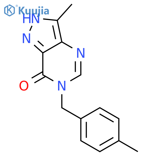 7H-Pyrazolo[4,3-d]pyrimidin-7-one,1,6-dihydro-3-methyl-6-[(4-methylphenyl)methyl]- structure