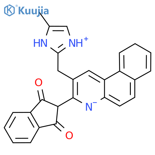 2-benzo[f]quinolin-3-yl-1H-indene-1,3(2H)-dione, mono[(4-methyl-1H-imidazolyl)methyl] derivative structure