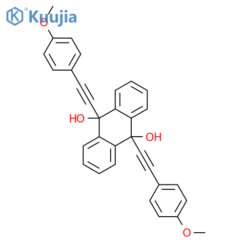 9,10-bis[2-(4-methoxyphenyl)ethynyl]anthracene-9,10-diol structure