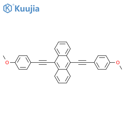 Anthracene,9,10-bis[2-(4-methoxyphenyl)ethynyl]- structure