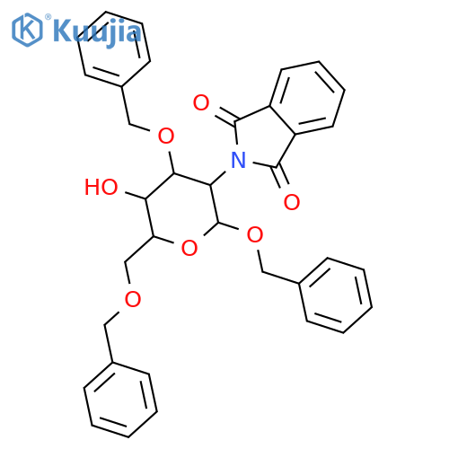 Benzyl 2-Deoxy-2-phthalimido-3,6-di-O-benzyl-b-D-glucopyranoside structure