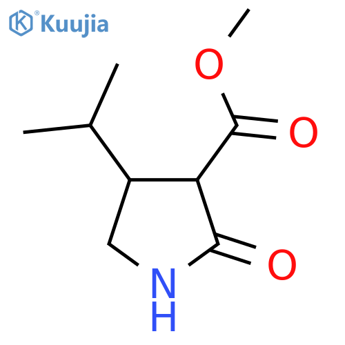 Methyl 4-isopropyl-2-oxopyrrolidine-3-carboxylate structure