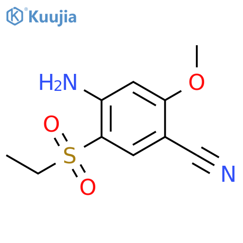 Benzonitrile,4-amino-5-(ethylsulfonyl)-2-methoxy- structure
