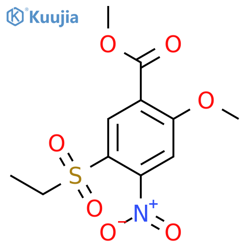 Benzoic acid,5-(ethylsulfonyl)-2-methoxy-4-nitro-, methyl ester structure