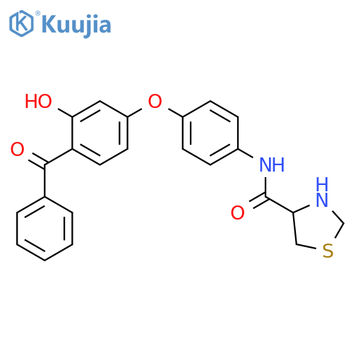 4-THIAZOLIDINECARBOXAMIDE, N-[4-(4-BENZOYL-3-HYDROXYPHENOXY)PHENYL]- structure