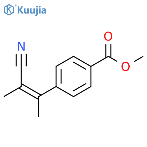 Benzoic acid, 4-[(1Z)-2-cyano-1-methyl-1-propenyl]-, methyl ester structure
