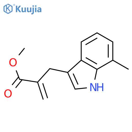 1H-Indole-3-propanoicacid, 7-methyl-a-methylene-,methyl ester structure