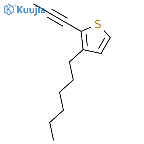 THIOPHENE, 3-HEXYL-2-(1-PROPYNYL)- structure
