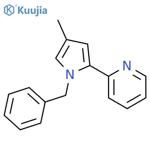 Pyridine, 2-[4-methyl-1-(phenylmethyl)-1H-pyrrol-2-yl]- structure