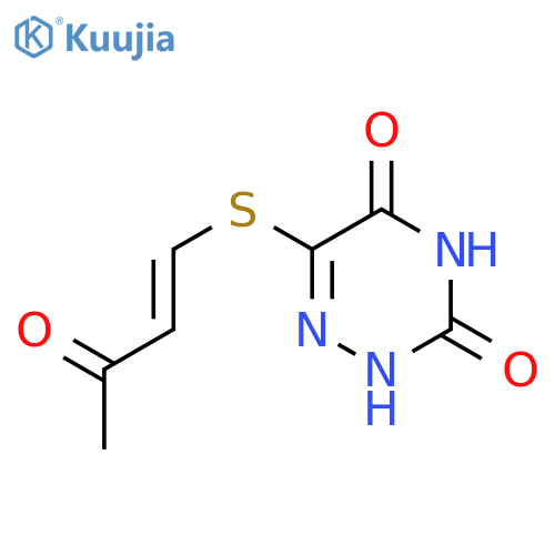 1,2,4-Triazine-3,5(2H,4H)-dione,6-[(3-oxo-1-butenyl)thio]-, (E)- (9CI) structure