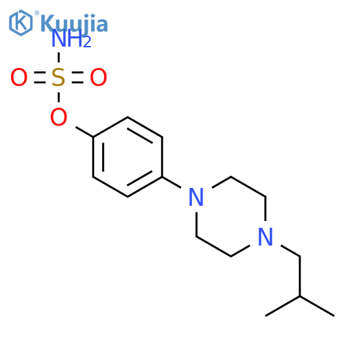 SULFAMIC ACID, 4-[4-(2-METHYLPROPYL)-1-PIPERAZINYL]PHENYL ESTER structure