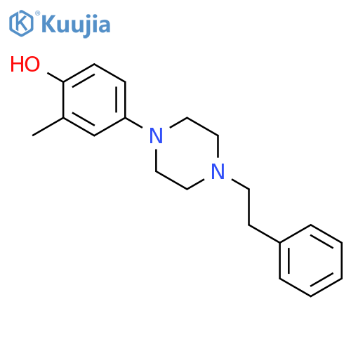 PHENOL, 2-METHYL-4-[4-(2-PHENYLETHYL)-1-PIPERAZINYL]- structure