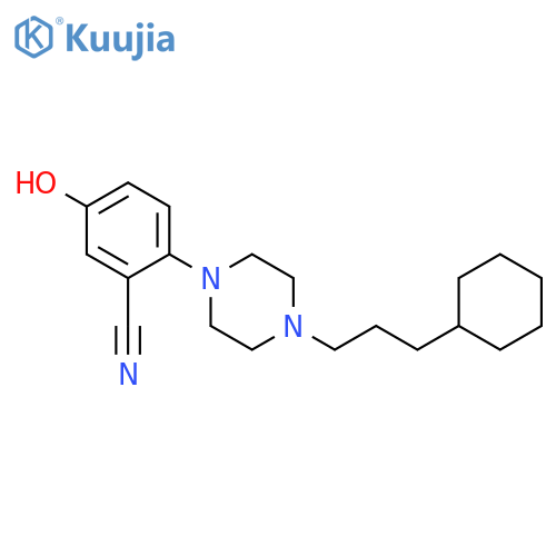 BENZONITRILE, 2-[4-(3-CYCLOHEXYLPROPYL)-1-PIPERAZINYL]-5-HYDROXY- structure