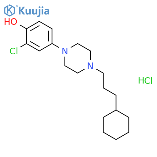 Phenol, 2-chloro-4-[4-(3-cyclohexylpropyl)-1-piperazinyl]-, hydrochloride structure