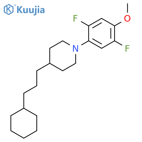 Piperidine, 4-(3-cyclohexylpropyl)-1-(2,5-difluoro-4-methoxyphenyl)- structure