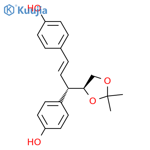 Phenol,4,4'-[(1E,3S)-3-[(4S)-2,2-dimethyl-1,3-dioxolan-4-yl]-1-propene-1,3-diyl]bis- structure