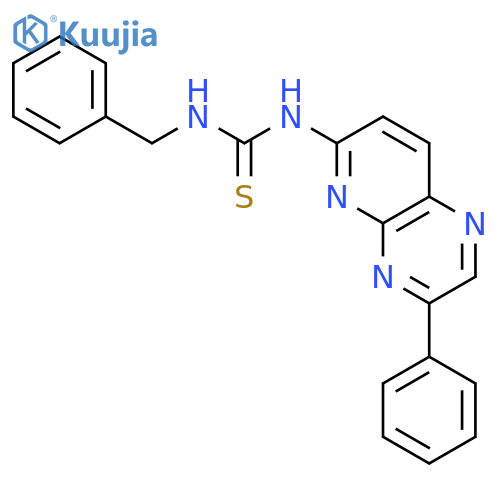 THIOUREA, N-(PHENYLMETHYL)-N'-(3-PHENYLPYRIDO[2,3-B]PYRAZIN-6-YL)- structure