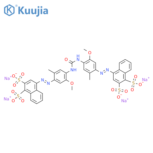 1,-Naphthalenedisulfonic acid, 4,4'-[carbonylbis[imino(5-methoxy-2-methyl-4,1-phenylene)azo]]bis-, tetrasodium salt structure