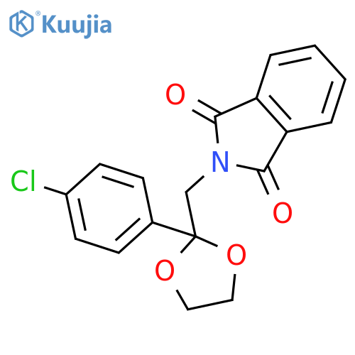 1H-ISOINDOLE-1,3(2H)-DIONE, 2-[[2-(4-CHLOROPHENYL)-1,3-DIOXOLAN-2-YL]METHYL]- structure