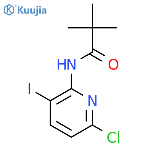 N-(6-chloro-3-iodopyridin-2-yl)-2,2-dimethylpropanamide structure