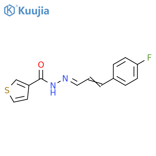 3-Thiophenecarboxylic acid,(2E)-[3-(4-fluorophenyl)-2-propenylidene]hydrazide structure