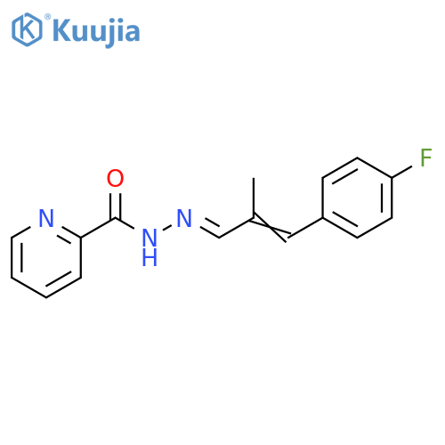 2-Pyridinecarboxylic acid,(2E)-[3-(4-fluorophenyl)-2-methyl-2-propenylidene]hydrazide structure