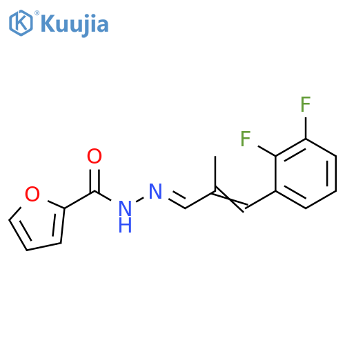 2-Furancarboxylic acid,(2E)-[3-(2,3-difluorophenyl)-2-methyl-2-propenylidene]hydrazide structure