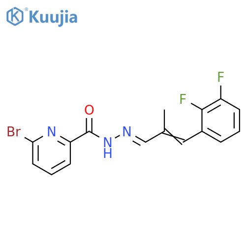 2-Pyridinecarboxylic acid, 6-bromo-,(2E)-[3-(2,3-difluorophenyl)-2-methyl-2-propenylidene]hydrazide structure