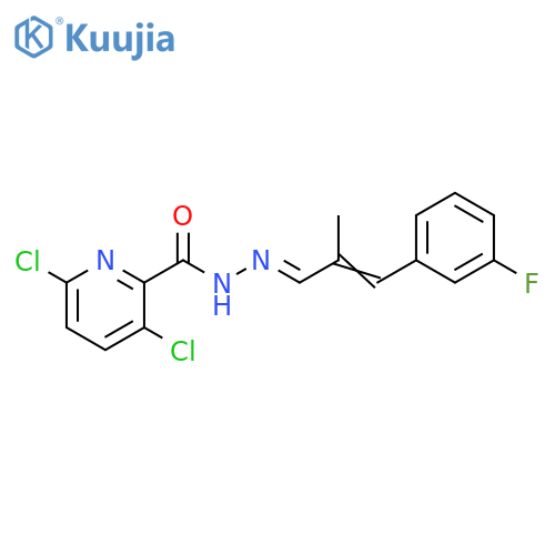 2-Pyridinecarboxylic acid, 3,6-dichloro-,(2E)-[3-(3-fluorophenyl)-2-methyl-2-propenylidene]hydrazide structure