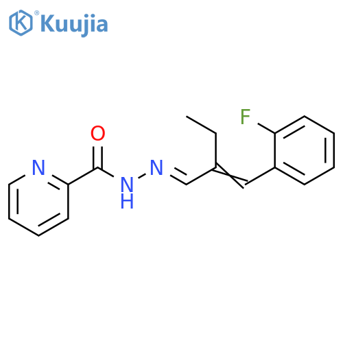 2-Pyridinecarboxylic acid,(2E)-[2-[(2-fluorophenyl)methylene]butylidene]hydrazide structure