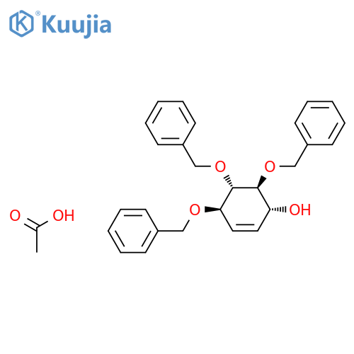 2-CYCLOHEXEN-1-OL, 4,5,6-TRIS(PHENYLMETHOXY)-, ACETATE, (1R,4R,5S,6S)- structure