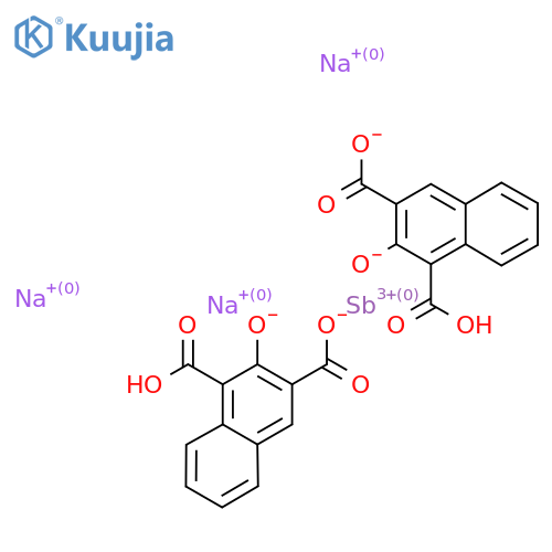 Antimonyl-2-hydroxy-1,3-dicarboxynaphthalene structure